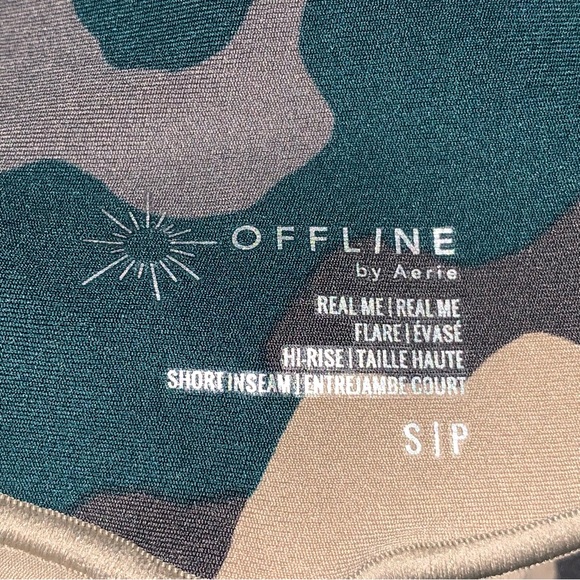 Aerie Offline Real Me High Waisted| Crossover Camo Print Flare Legging NEW! - Picture 5 of 9